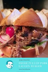 Fresh Pulled Pork Laugen Burger Pulled Pork Lebensmittel Essen Leckeres Essen