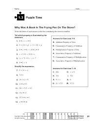 After the kids are finished solving the puzzles, they can turn them over to see if their answers were correct. 1 3 Puzzle Time
