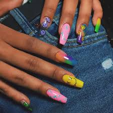 37 Stunning Trend Nails Design Ideas For A Summer Coffin Nails 2020 Coffin Nails Long Coffin Hippie Nails Long Acrylic Nails Coffin Acrylic Nails Coffin Short