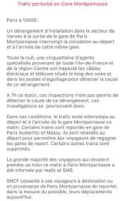 Check spelling or type a new query. Sncf Ar Twitter â¹ Paris Montparnasse Trafic Perturbe Info Trafic Tgv Intercites Https T Co Xc1499ntwa