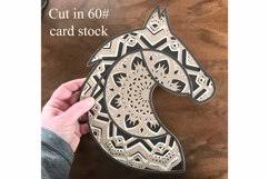 Download 3d Layered Horse Head Mandala Svg 4 Layers 767593 Paper Cutting Design Bundles