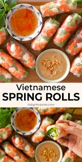 Vietnamese Fresh Spring Rolls Goi Cuon Delightful Plate Video Recipe Video In 2020 Healthy Spring Rolls Vietnamese Spring Rolls Recipe Fresh Spring Rolls