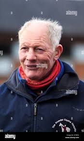 Trainer gary moore during the visit to cisswood racing stables hi-res stock  photography and images
