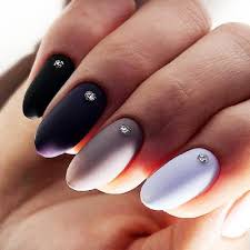 Matte Gel Nails Black Matte Oval shape suits short nails as the edges are filed down to give a wide long appearance to your short.