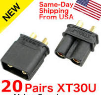 20 Pair XT30U XT30 XT-30 Upgrade Male Female Bullet Connectors RC LiPo