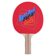 Best Dad Ever Cool Squares Blue Black Red Ping Pong Paddle Zazzle Com In 2020 Ping Pong Ping Pong Paddles Table Tennis Equipment