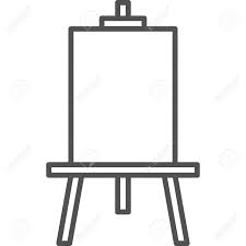 Simple Art And Hobby Vector Line Art Icon Drawing Easel For Royalty Free Cliparts Vectors And Stock Illustration Image 78270321