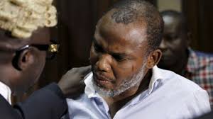 Leader of nigerian separatist group arrested, faces trial. Nnamdi Kanu Ipob Lawyer Visit Biafra Activist For Nigerian Detention Centre For First Time Bbc News Pidgin