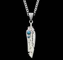 Silver Feather Pendant Necklace - MollysCustomSilver