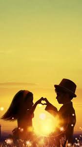 Sunset Love Cute Kids Couple Sunlight Flowers Field Iphone 5s Wallpaper Love Wallpaper Backgrounds Cute Love Wallpapers Love Wallpaper For Mobile