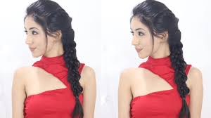 It should be positioned just where this is a complex braided hairstyle for girls that involves a pony, side parts, loose ends, and wraps. Braid Hairstyle For Indian School College Girls School Braid Hairstyle Youtube