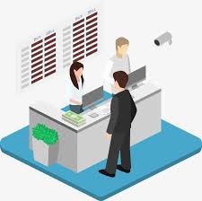 Vector Bank Counter Bank Counters Desk Cartoon Characters Png And Vector With Transparent Background For Free Download Banking Cartoon Characters Counter