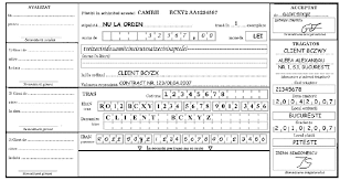 Un bilet la ordin trebuie să conțină următoarele: Document Embed