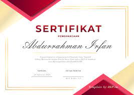 Contoh piagam penghargaan / sertifikat dengan ms office word. Download Template Sertifikat Bahasa Indonesia Psd Siap Edit Dy