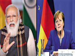 German chancellor angela merkel (left) speaks with india's prime minister narendra modi as they prepare to address a press conference in new delhi on october 5, 2015. After China Deal Angela Merkel Reaches Out To Narendra Modi Proposes India Eu Trade Pact The Economic Times