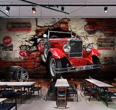 Vintage Car Wallpaper Classic Car Wall Mural Industrial Home Decor Cafe Design L Cafe Design Vintage Cafe Design Car Wallpapers