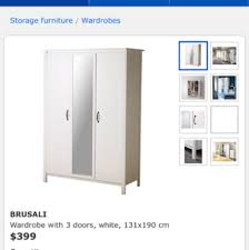 Ikea brusali 3 door wardrobe. Ikea Brusali Wardrobe Babies Kids Baby Nursery Kids Furniture Kids Wardrobes Storage On Carousell