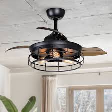 10 unique and creative fans for people who generally believe that ceiling fans look ugly! Trent Austin Design 36 Frederick 3 Blade Retractable Blades Ceiling Fan With Wall Control And Light Kit Included Reviews Wayfair