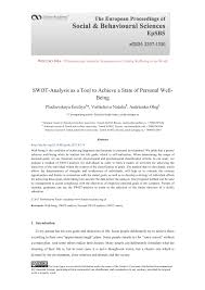 The importance of swot analysis in communication is that it can help you explore strengths and weaknesses of your current communication strategy as well as explore opportunities and threats. Pdf Application Of The Swot Analysis As An Evaluation Tool To Achieve State Of Personal Well Being