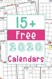 2020 Free Printable Calendars Over 15 Different Free 2020 Calendars Planner Printables Free Calendar Printables Free Printable Calendar