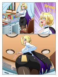 big ass big breasts blonde hair female female only glynda  goodwitch green eyes long hair mouse trap prank rooster teeth rwby solo  solo female solo focus yensh 