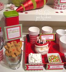 Christmas Party Hot Chocolate Bar Christmas Party Gingerbread House Parties Christmas Party Hot Chocolate Bar