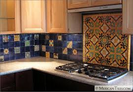 I Love The Use Of The Mexican Talavera Tiles But The Cabinets Don T Look Right To Me Mexican Tile Kitchen Backsplash Mexican Tile Kitchen Talavera Tile Kitchen