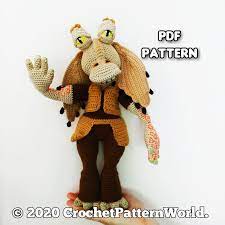 Jar Jar Binks Crochet Pattern Baby Yoda Crochet Pattern Etsy Crochet Baby Patterns Star Wars Crochet Crochet