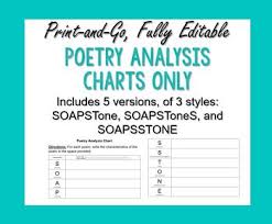 Editable Soapstone Poetry Analysis Chart For Use With Any Poem