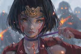 Kabaneri Of The Iron Fortress Mumei Digital Art Wlop 4k Wallpaper Hdwallpaper Desktop Gambar Bergerak Gambar Desain
