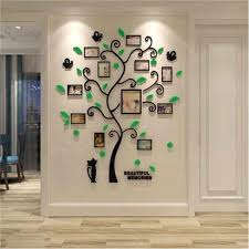 Tree wall mirror wall stickers tree wall murals vinyl wall art tree wall stickers family photo gallery wall wall sticker front wall design wall painting decor. 3d Family Photo Frame Tree Sticker Living Room Wall Decals Diy Wall Decor Buy At A Low Prices On Joom E Commerce Platform