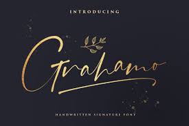 7 professional gatsby script fonts to download. Grahamo Luxury Script Signature Fonts Upper And Lowercase Letters Lettering