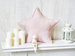 Star Shaped Pillow Pink Nursery Decor Deco Star Pillow Star Cushions Pink Pillow Decorative Linen Pillows Star Decor Star Home Decor Pink Nursery Decor Pink Nursery Girls Pink Bedding