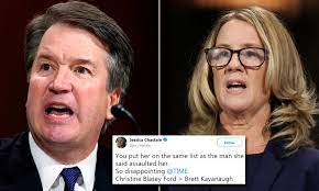 Christine blasey ford, testified about the alleged incident in a gripping hearing before the senate judiciary committee. Time Names Brett Kavanaugh And Christine Blasey Ford Among Its 100 Most Influential People List Daily Mail Online