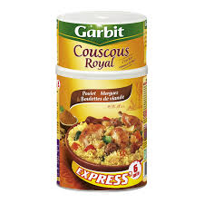 Maftoul is similarly steamed as north african couscous and often served on special occasions in a chicken broth with garbanzo beans and tender pieces of chicken taken off the bone. Royal Couscous Chicken Meat Balls Merguez Garbit Buy Online My French Grocery