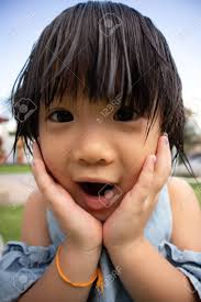 Asian stepmom cant resist temptation. Asian Little Playful Girl Rests Her Chin On Hands And Open Mouth Stock Photo Picture And Royalty Free Image Image 101025420