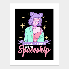 Collection by fangirl of many things. Pastel Goth Anime Girl Kawaii Pastel Goth Posters And Art Prints Teepublic