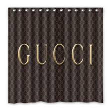 Hot Sale G Ucci Classic Brown Logo Shower Curtain Size 60 X72 72 X72 Shower Curtain Sizes Designer Linens Browning Logo