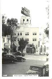 My Favorite Little Hotel Right On The Beach Hotel Laguna Just Retro Enough Tom Pulley Postcard Laguna Beach California Laguna Beach Topanga Canyon