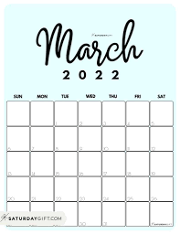 march calendar cute free printable march 2022 calendar designs