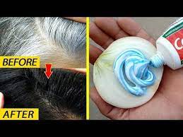 White Hair To Black Hair Naturally Permanently With Onion 100 Effective Youtube Permanent Black Hair Dye Black And Grey Hair Natural Hair Styles