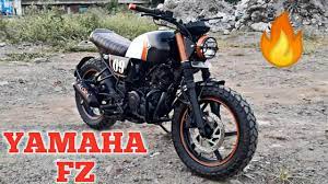Modified Yamaha Fz Into Scrambler Style By Dochaki Custom Motomahal Youtube
