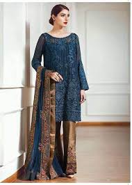 Baroque Baroque Embroidered Chiffon Dress Baroque Chiffon Replica Master Quality Replica Replic Pakistani Formal Dresses Fancy Dresses Fashion Design Dress