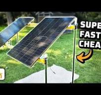 Building a Cheap and Fast Solar Panel Ground Mount - YouTube