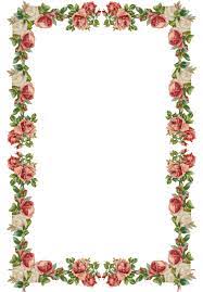 Free Digital Vintage Rose Frame And Border Png Rosenrahmen Freebie Flower Templates Printable Free Rose Frame Flower Templates Printable