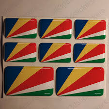 Möchten sie nach seychellen reisen? Kfz Aufkleber Seychellen 3d Flagge Fahne Gedomt Epoxy Resin