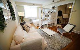 Apartment decorating ideas 2021 exhibition schedule. Ginelle S Studio Apartment Divided Into Separate Living Areas Using A Kallax Bookcase And Studio Apartment Living Studio Apartment Decorating Apartment Layout
