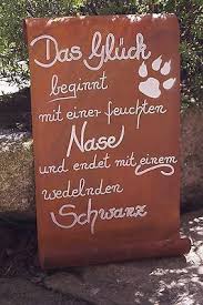 Edelrost Tafel Das Gluck Beginnt Garten Schild Spruch Hund Geschenk Text Ebay Schilder Mit Spruchen Schilder Zitate Hund Geschenke