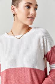 Francesca's Lane Long Sleeve Waffle Knit Tee