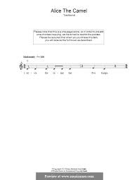 Alice the camel (braille melody and lyrics). Alice The Camel By Folklore Sheet Music On Musicaneo